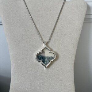 Brighton Toledo Saltar Blue Shaker Crystal Silver Necklace